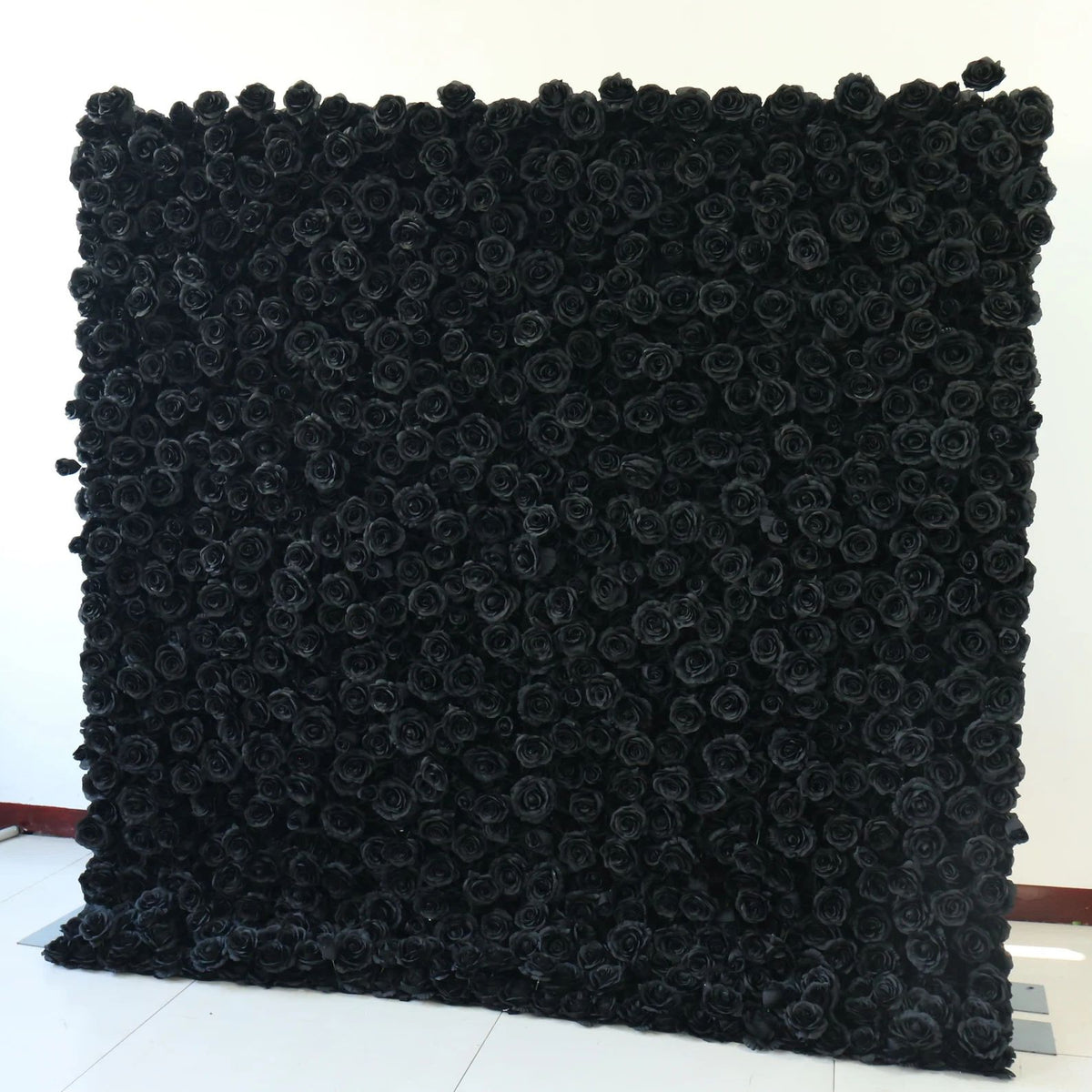 Ali Flowers Luxury 3d Black Rose Flower Wall Rolling Up Floral Backdrop ALFWL002 - Ali Flowers