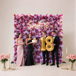 Ali Flowers 3D Colorful Pink Rose Wedding Flower Wall for Event Decoration ALFWL006 - Ali Flowers