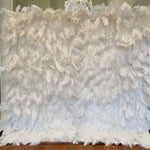 White Feather Wall Backdrop Wedding Decoration Roll Up Cloth White Ostrich Feather Wall ALFWL008 - Ali Flowers