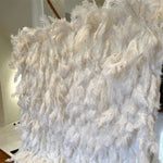 White Feather Wall Backdrop Wedding Decoration Roll Up Cloth White Ostrich Feather Wall ALFWL008 - Ali Flowers