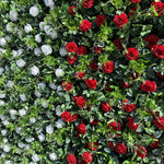 Aliflowers 3D White And Red Rose Flower Wall Backdrop for Weddings & Events ALFWL198