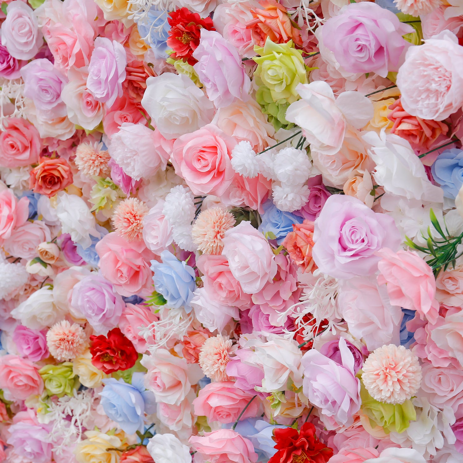 Aliflowers Colorful Rose Artificial Flower Wedding Decorations Wall ALFWL092