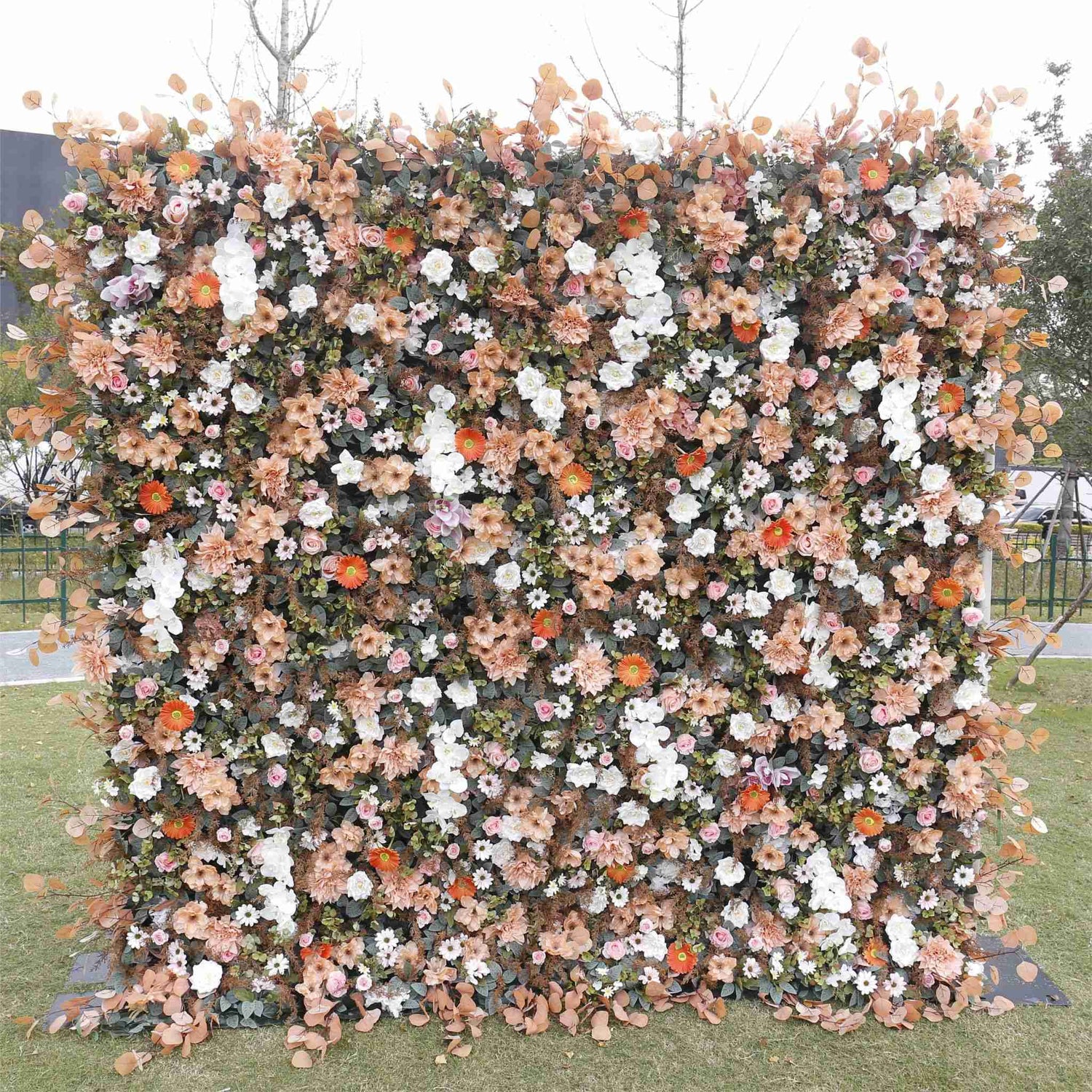 Aliflowers 5D Pastoral Style White Orange Flower Wall Decor ALFWL041 - Ali Flowers