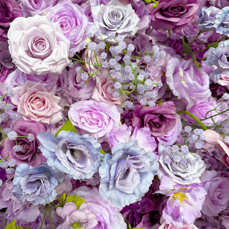 5D Light Purple Fabric Flower Wall Wedding Backdrop Party Decoration