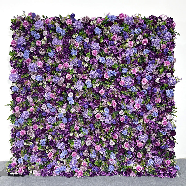 5D Purple Rose Flower Wall Wedding Party Background