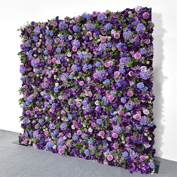 5D Purple Rose Flower Wall Wedding Party Flower Decoration Background
