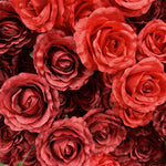 Aliflowers 5D Red Peony Rose Roll Up Curtain Cloth Flower Wall