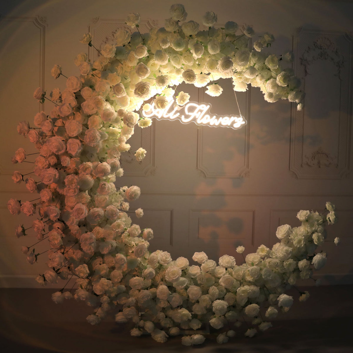 Aliflowers Moon Arch Wedding Decoration Stage Props Artificial Flower Arch - Ali Flowers