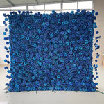 Aliflowers 5D Blue Rose Flower Fabric Backdrop Decoration Party Props ALFWL195