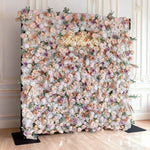 Aliflowers 5D Vintage Rose Gold & Lavender Flower Wall Wedding Party Backdrop
