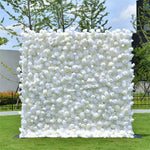 Ali Flowers 5D Pure White Cloth Back Artificial Flower Wall for Wedding Events ALFWL025 - Ali Flowers