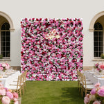 Aliflowers 3D Pink Flower Wall for a Wedding ALFWL051 - Ali Flowers