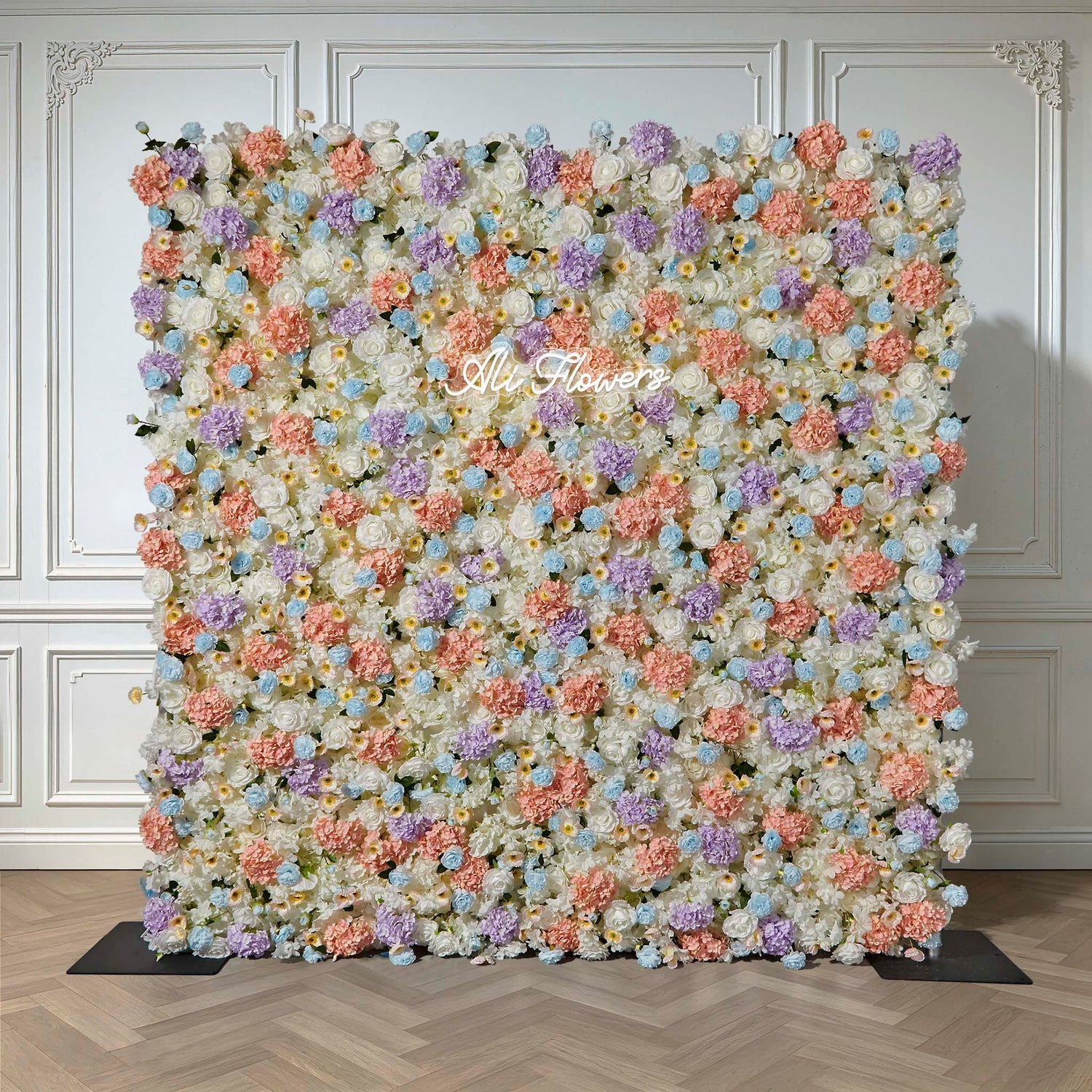 Aliflowers 5D Colorful Flower Wall Backdrop Event Party Wedding Decoration Prop ALFWL149
