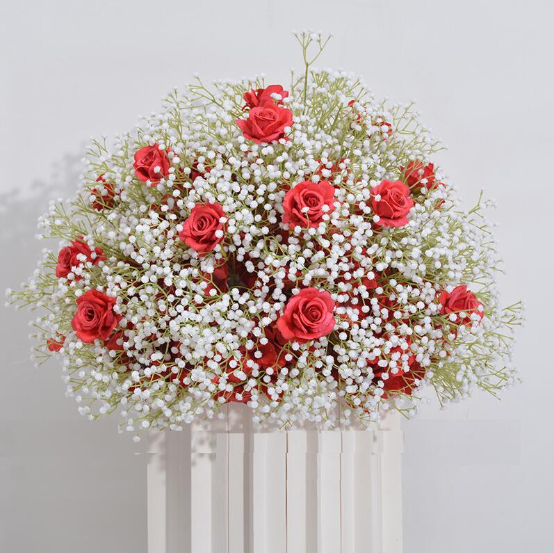 Ali Flowers Colorful Handmade Wedding Silk Flower Ball Centerpieces for Table Decor ALFBL012 - Ali Flowers