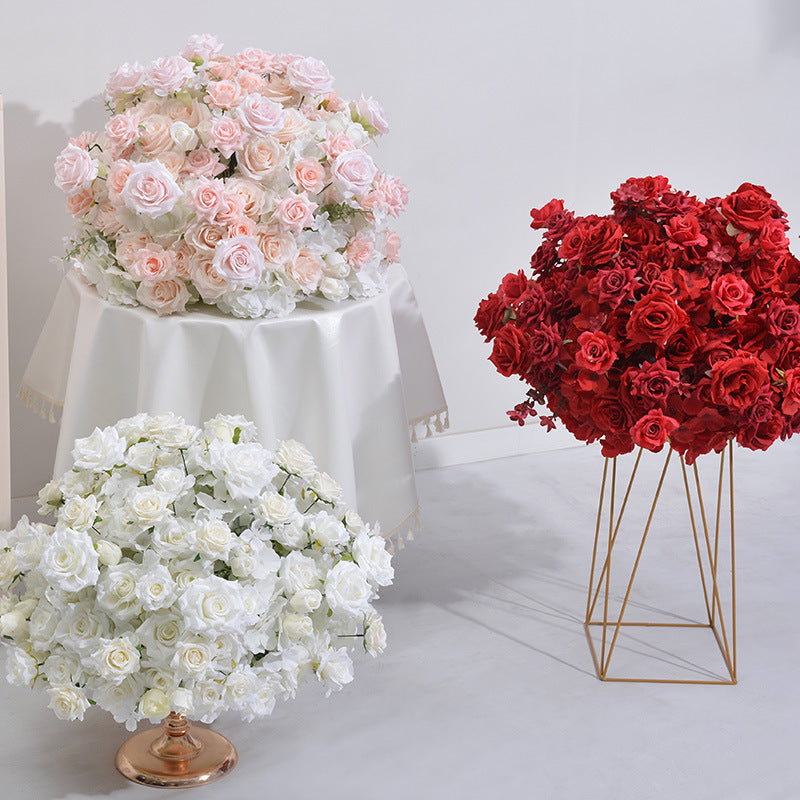 Ali Flowers Colorful Handmade Wedding Silk Flower Ball Centerpieces for Table Decor ALFBL014 - Ali Flowers