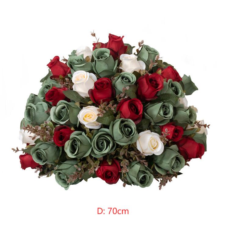 Ali Flowers Colorful Handmade Wedding Silk Flower Ball Centerpieces for Table Decor ALFBL017 - Ali Flowers