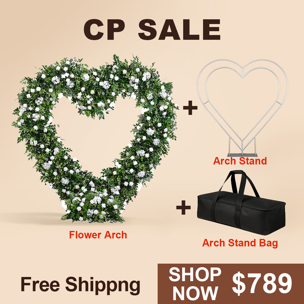 Aliflowers Forest-Themed Series Ourdoor Artificial  Green Willow Leaves Floral Wedding backdrop Heart Arch ALFAH007
