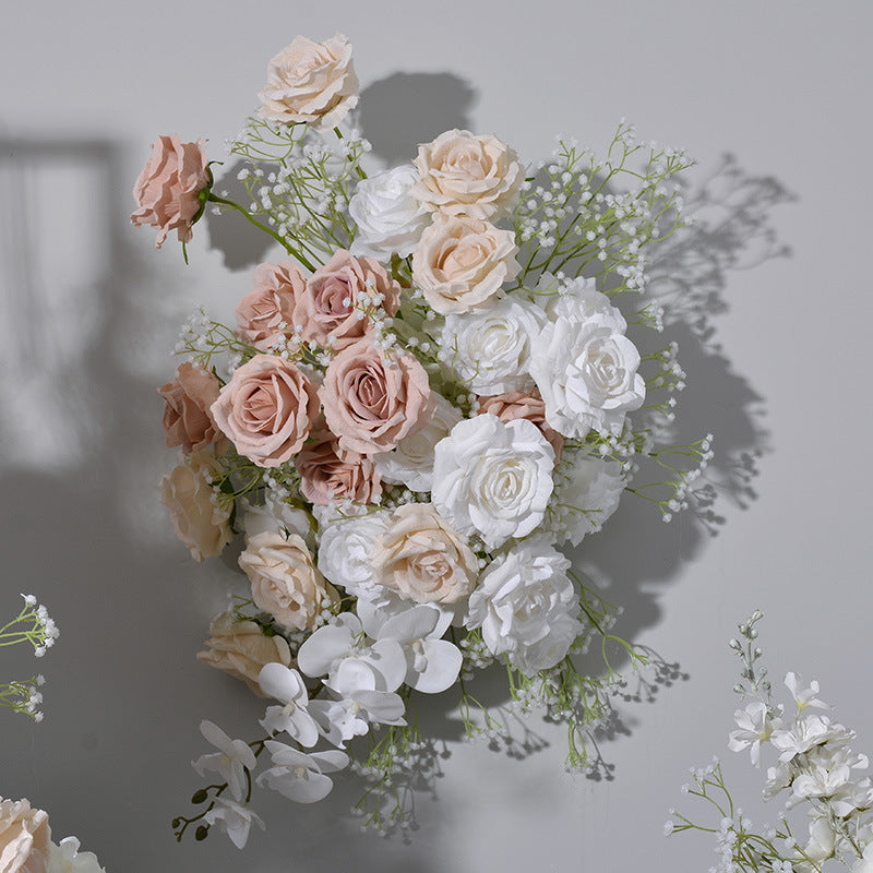 Aliflowers Silk Rose Wedding Background Arch KT Board Decoration Flower Arrangement ALFKT010