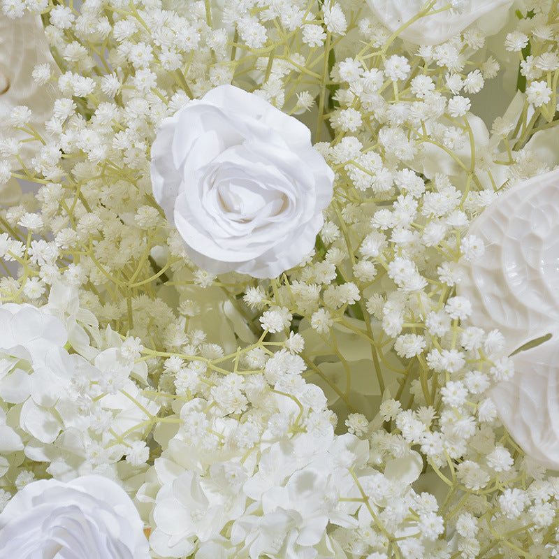 Aliflowers White Rose Orchid Baby's Breath Wedding Flower Arrangement ALFKT008