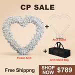Aliflowers White Rose Series Heart Arch for Wedding Decorations ALFAH001