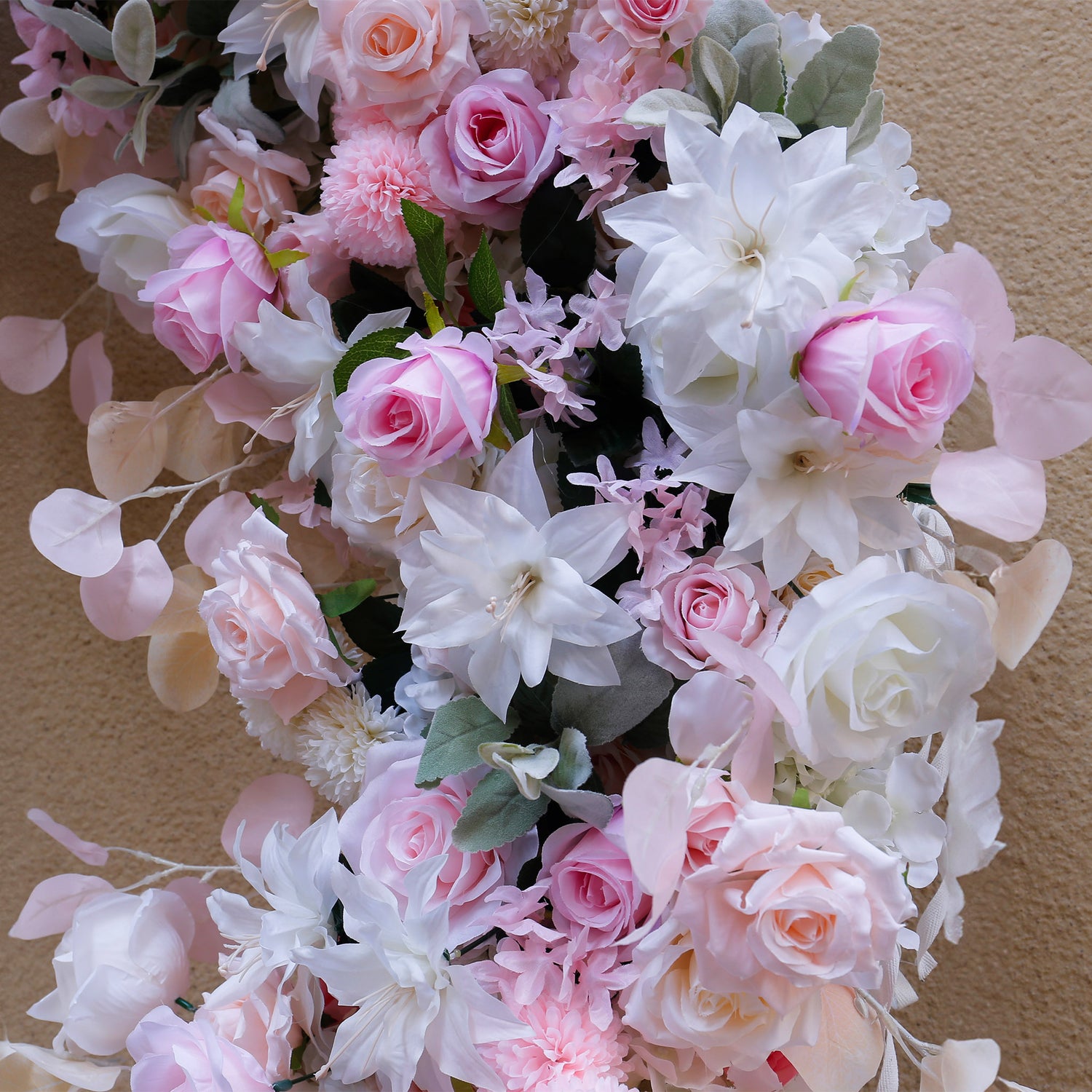 Aliflowers Pink Rose Flower Set Proposal Party Decoration Background Heart-Shaped Arch ALFAH012