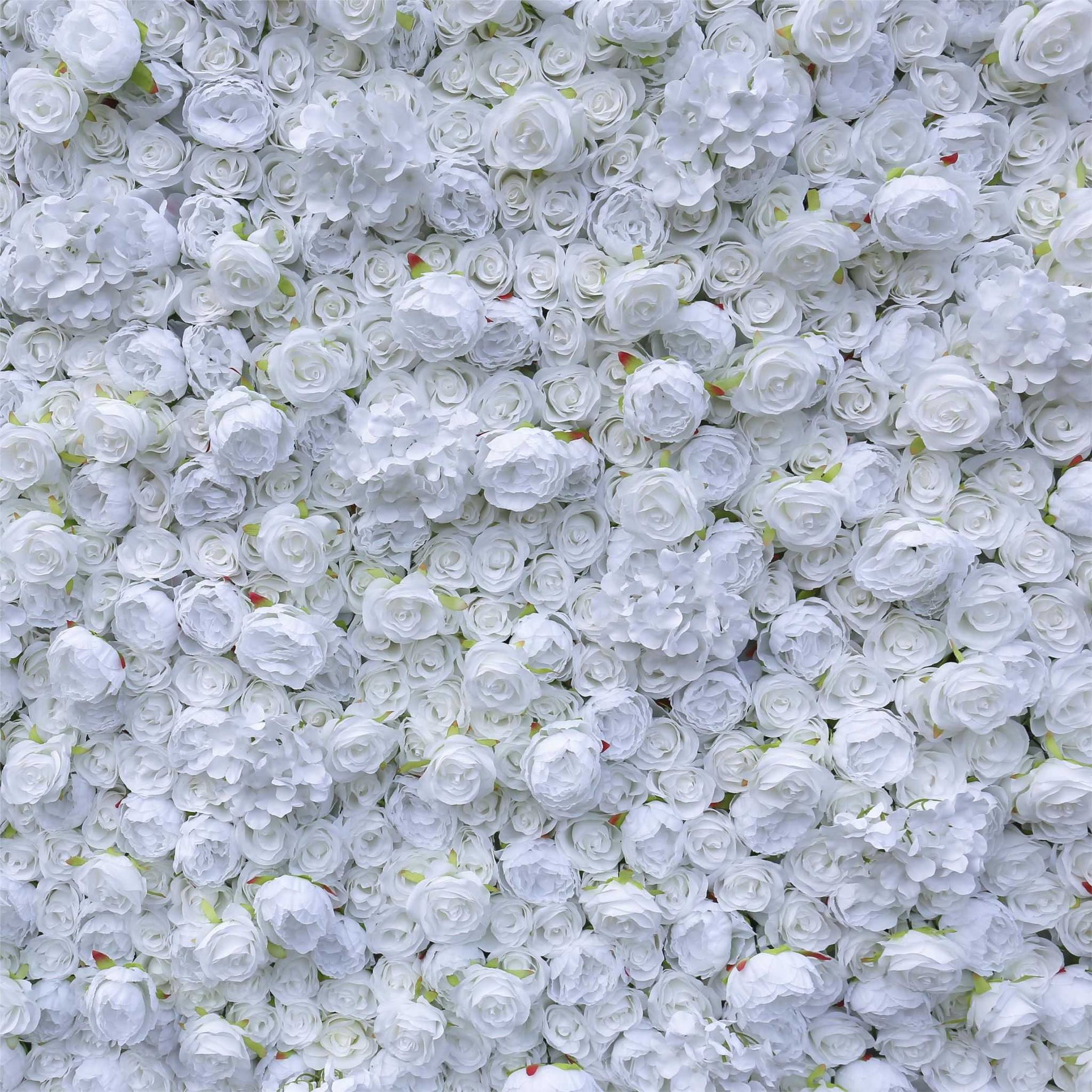 Aliflowers 3D Fabric Artificial White Rose Flower Wall for Bridal Shower ALFWL054 - Ali Flowers