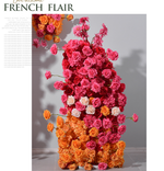 Aliflowers Orange Red Rose Wedding KT Board Flower Decoration ALFKT014