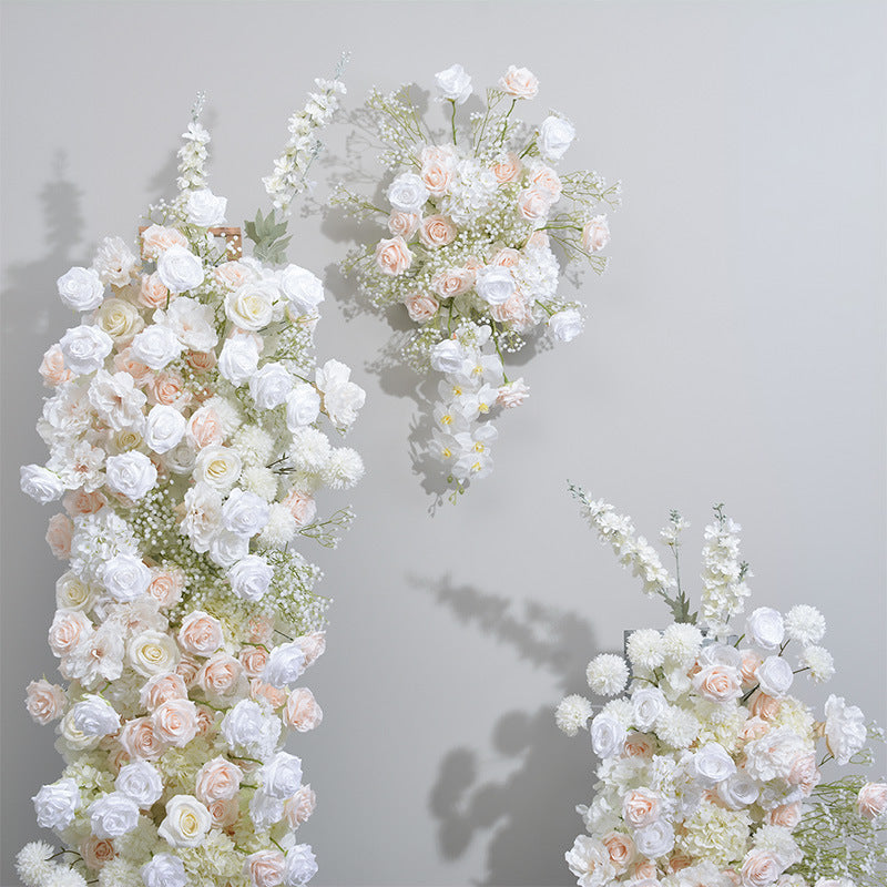 Aliflerows Pink Rose Baby's Breath KT Board Decoration Event Props ALFKT011