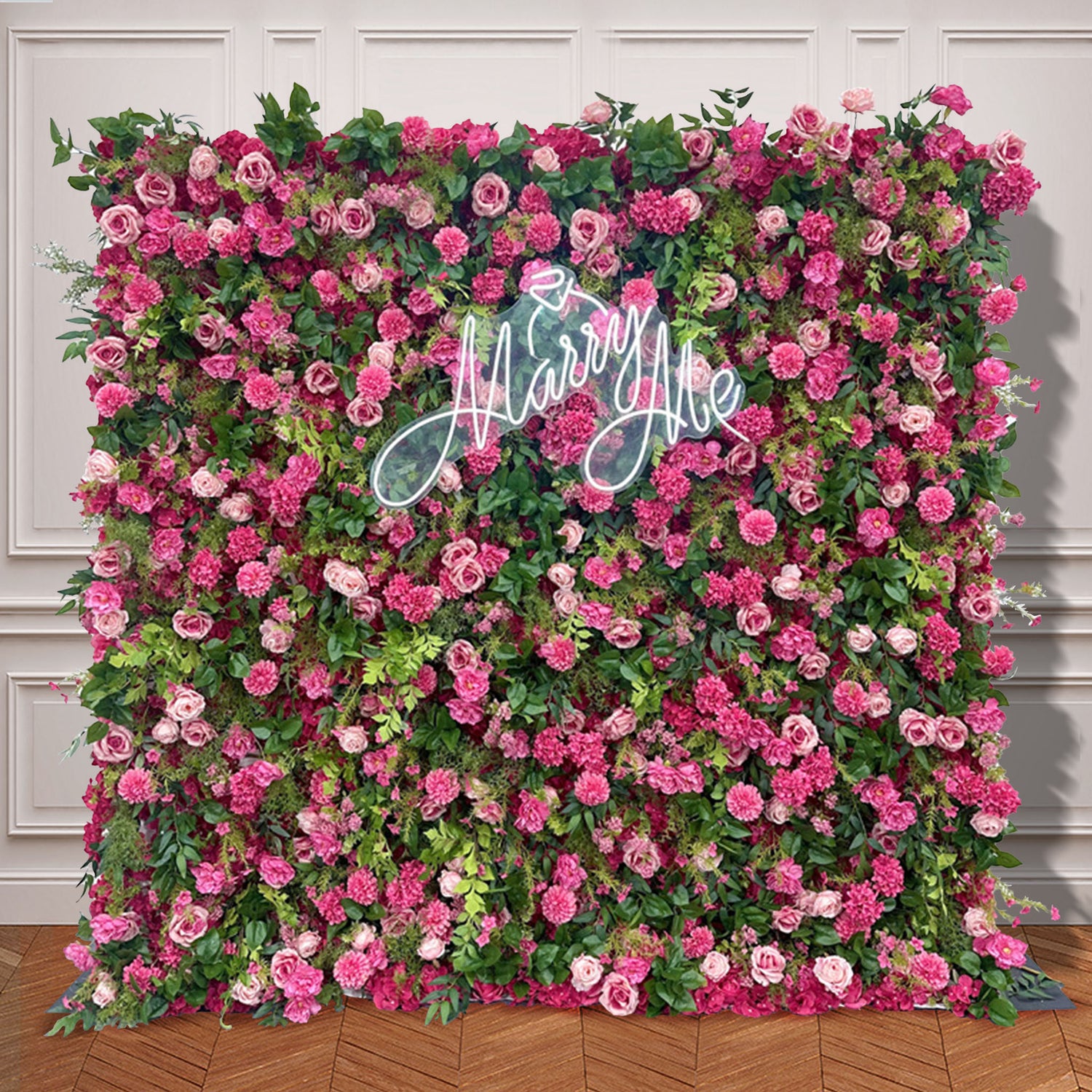 Pink Rose Peony Hydrangea Roller Cloth 5D Flower Wall