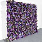 5D Purple Rose Flower Wall Wedding Party Flower Decoration Background