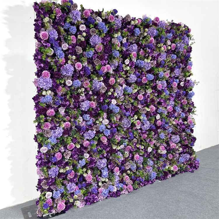 5D Purple Rose Flower Wall Wedding Party Flower Decoration Background