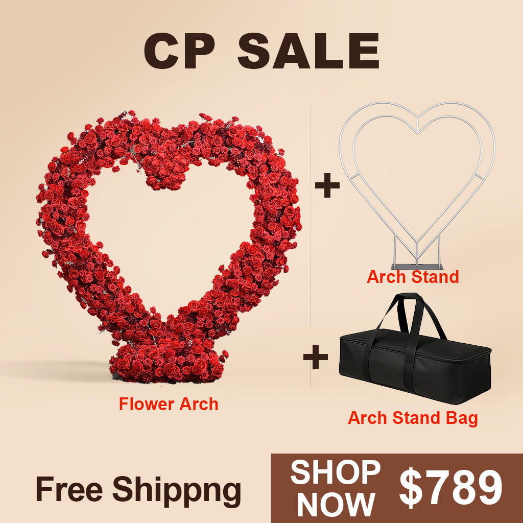 Aliflowers 5D Hot Red Anna Rose for Wedding backdrop Heart Arch ALFAH006 - Ali Flowers