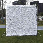 Aliflowers 3D Fabric Artificial White Rose Flower Wall for Bridal Shower ALFWL054 - Ali Flowers