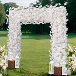 Aliflowers White Fabric Artificial Flower Wall Arch Wedding Birthday Party Decoration GM010