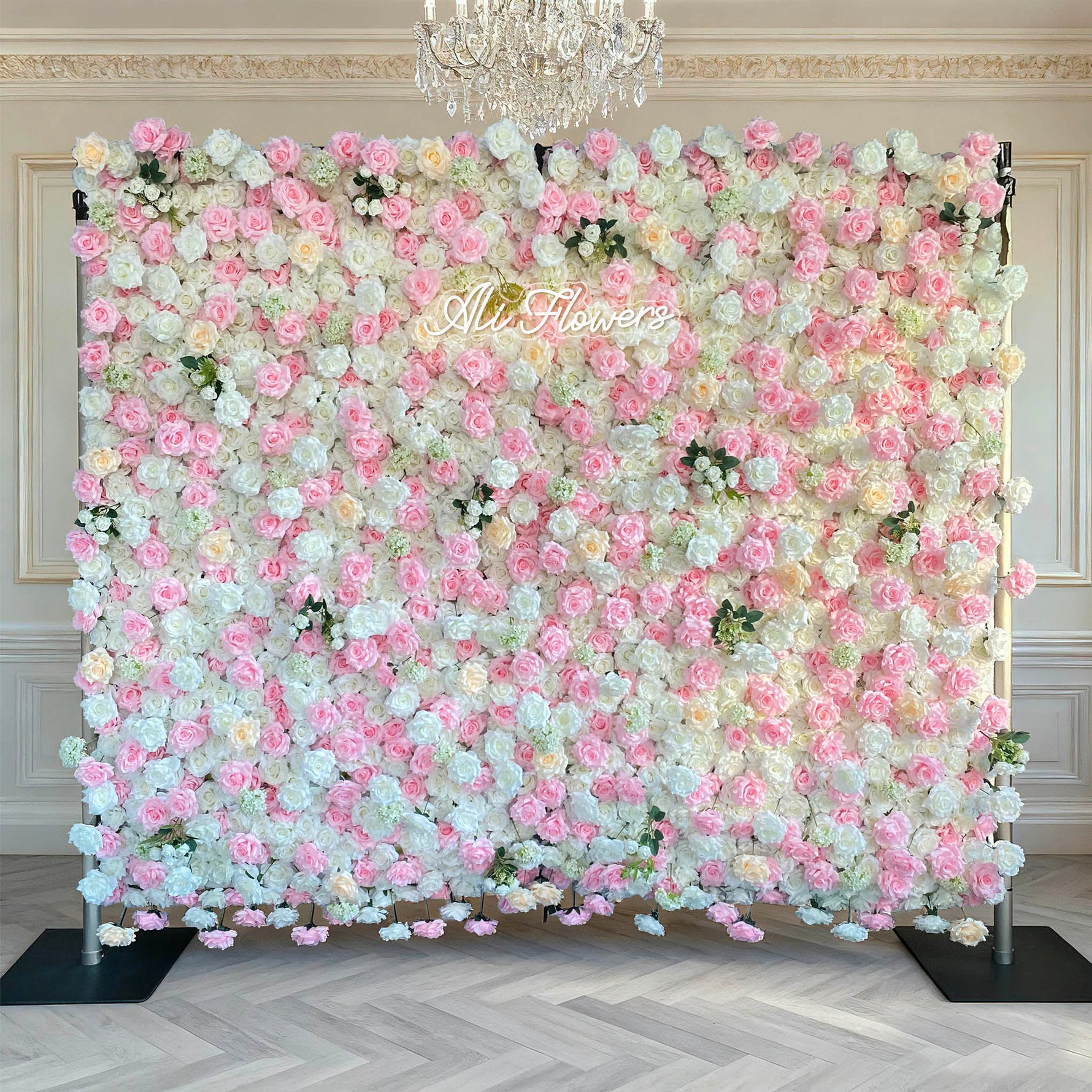 Aliflowers 3D Elegant Blush Pink Wedding Flower Wall Decoration