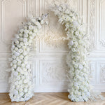 Aliflowers 5D Elegant White Horn Arch Frame Premium Wedding Backdrop Decoration 