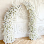 Aliflowers 5D Elegant White Horn Arch Frame Premium Wedding Backdrop Decoration 