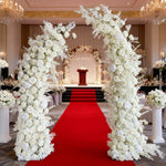 Aliflowers 5D Elegant White Horn Arch Frame Premium Wedding Backdrop Decoration 