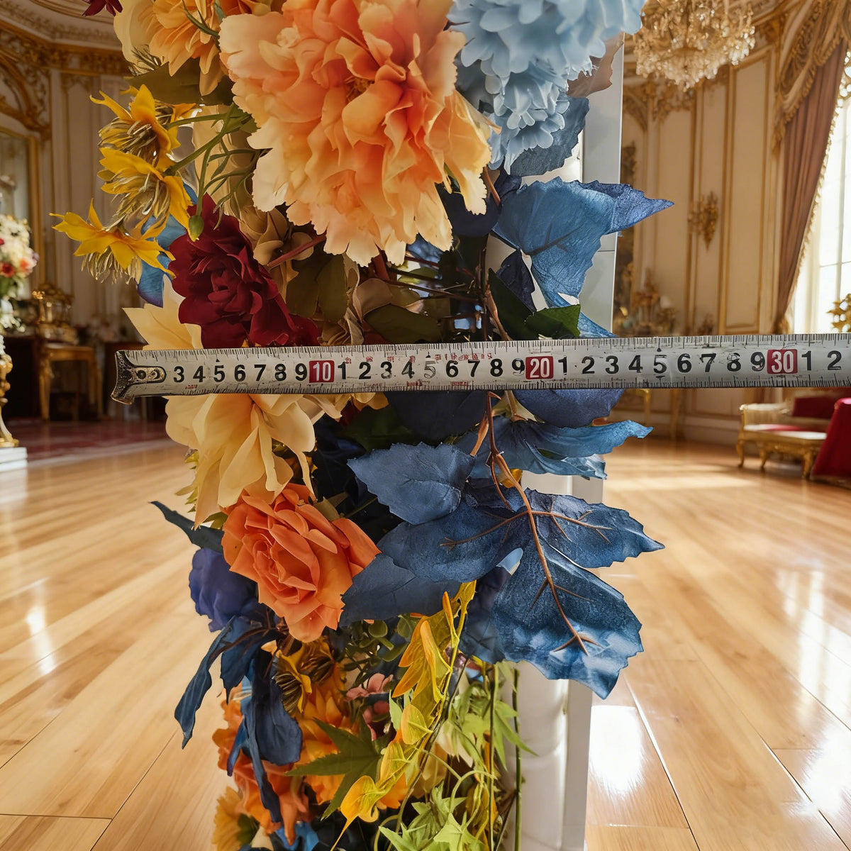 Aliflowers Colored Rose Horn Arch Wedding Floral Arrangement Event Horn Arch Decoration