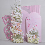 Aliflowers Nude Pink Rose Baby's Breath Wedding Backdrop KT Board Frame Arch Decor Floral Arrangement ALFKT004