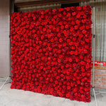 Aliflowers Pure Carmine Red Rose Wall Backdrop Decor Layout Photo Props ALFWL068 - Ali Flowers