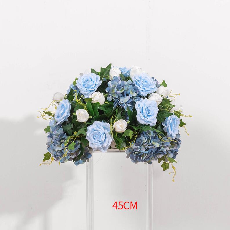 Ali Flowers Blue Handmade Wedding Silk Flower Ball Centerpieces for Table Decor ALFBL002 - Ali Flowers