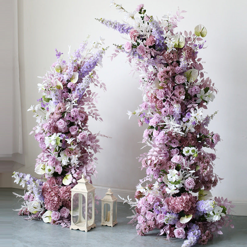 Aliflowers Lavender Purple Delphinium Wedding Horn Arch ALFAC002 - Ali Flowers