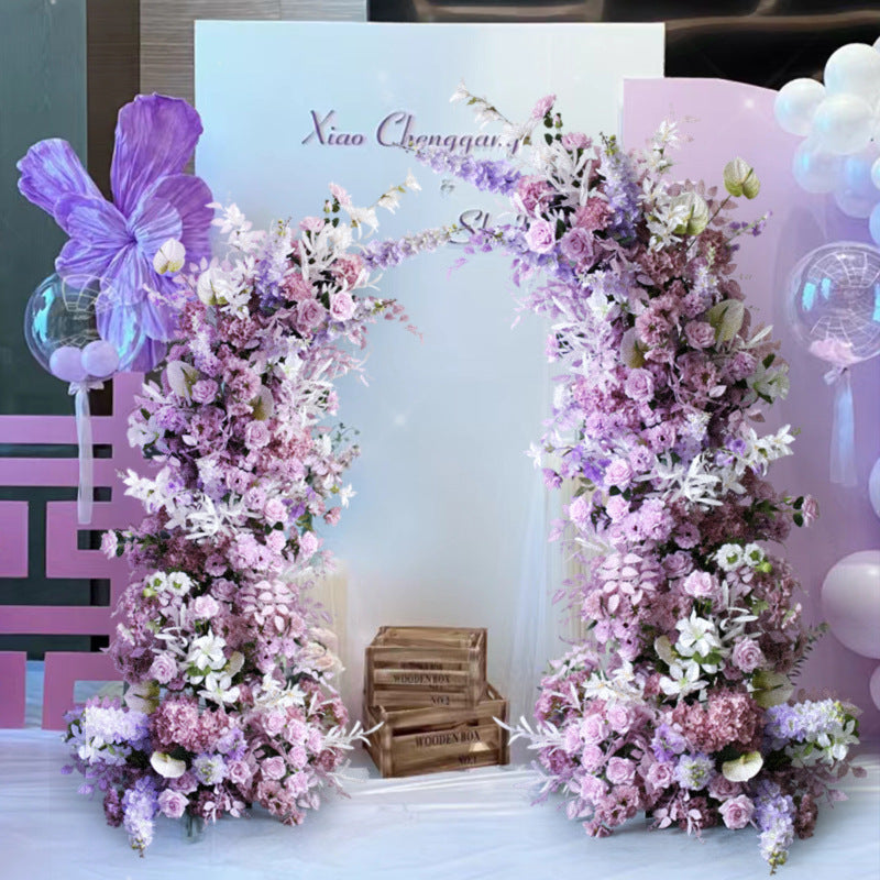 Aliflowers Lavender Purple Delphinium Wedding Horn Arch ALFAC002 - Ali Flowers