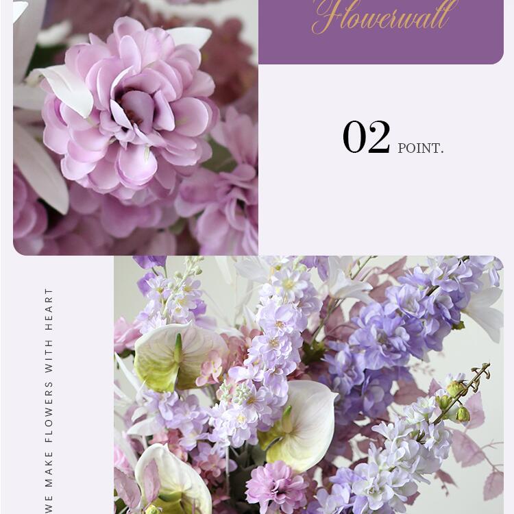 Aliflowers Lavender Purple Delphinium Wedding Horn Arch ALFAC002 - Ali Flowers