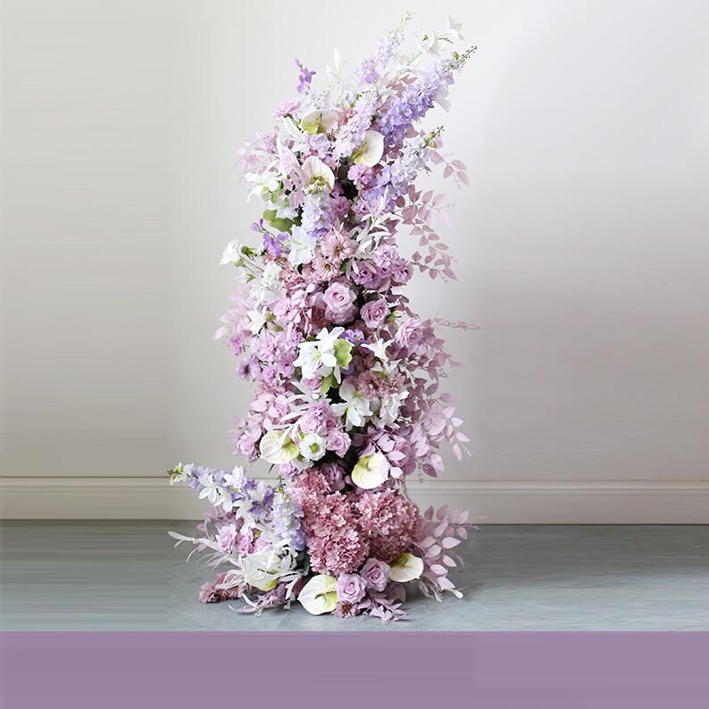 Aliflowers Lavender Purple Delphinium Wedding Horn Arch ALFAC002 - Ali Flowers