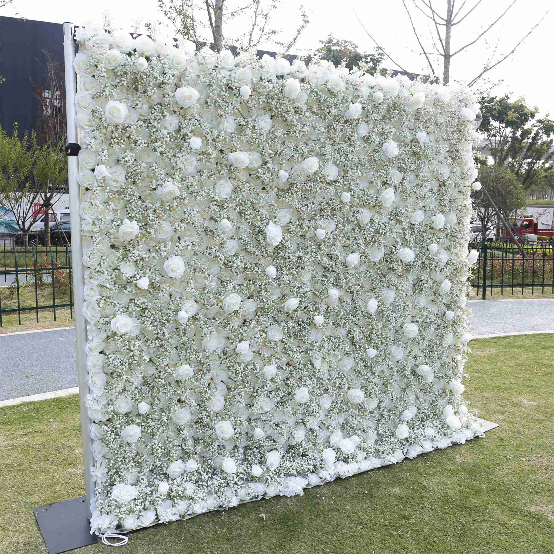 Aliflowers 5D Baby's Breath Flower Wall for Bridal Shower ALFWL073 - Ali Flowers