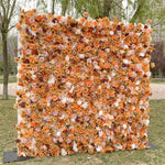 5D Bright Orange Rose Floral Background