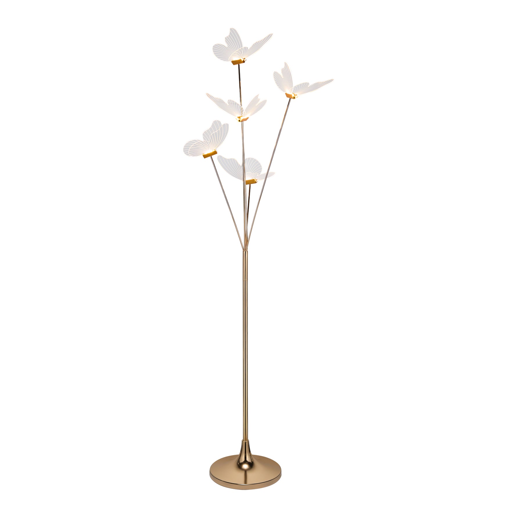 Butterfly Shaped LED Modern Floor Lamp Engagement Party Decoration Stage Guide Light