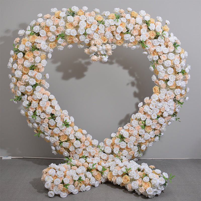 Aliflowers 5D Luxury White Orange Rose Floral Arrangment For Arch Frame ALFAH009 - Ali Flowers